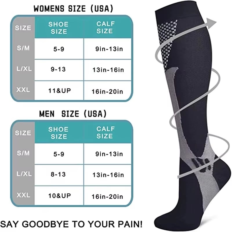 1PAIR Compression Socks Sport Socks Medical Nursing Stockings Prevent Varicose Veins Socks Pregnancy Nursing Athletic Soccer SOX