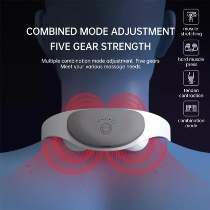 Intelligent Cervical Spine Electric Pulse Massager Relieves Shoulder Neck Pain Neck Fatigue Releases Pressure Massage Machine