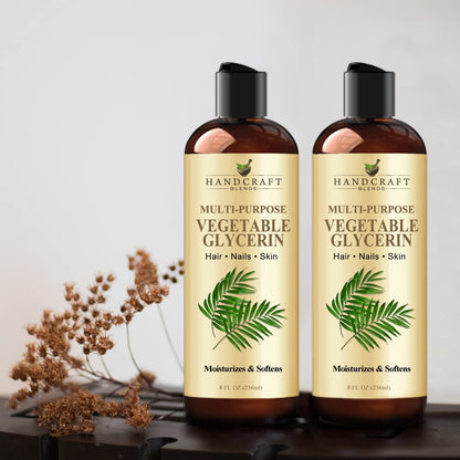 Vegetable Glycerin/Glycerine - 8 Fl Oz - 100% Pure and Natural - Premium Grade Hair and Body Oil - Massage Oil - for DIY Blends