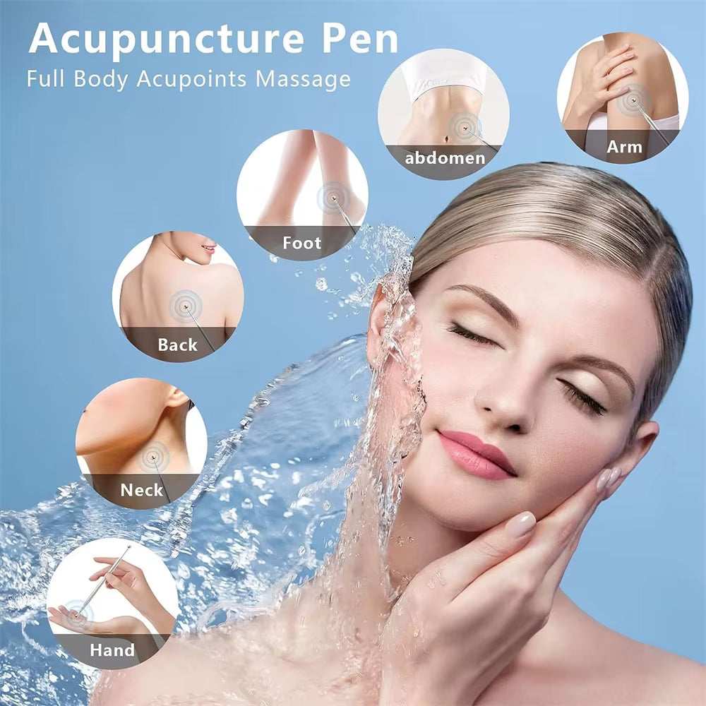 1PC Stainless Steel Dual Head Facial Reflexology Tools, Manual Acupuncture Pen, Body Trigger Point Massager Tool for Deep Tissue