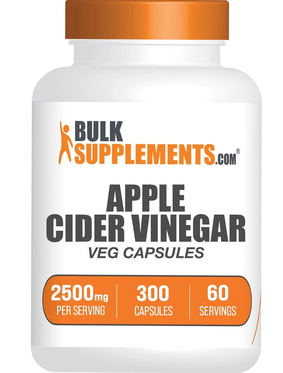 Bulksupplements Apple Cider Vinegar Capsules - 2500Mg per Serving (300 Capsules - 60 Servings)