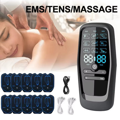 EMS Eletric Professional Muscle Stimulation USB Physiapy Tens Unit Machines Pulse Impulse Mini Full Body Massager 6 Modes