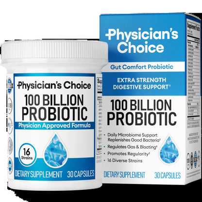 Physician'S Choice 100 Billion Advanced Probiotic Supports Occasional Constipation, Diarrhea, Gas & Bloating - Probiotics for Women & Men, 30Ct