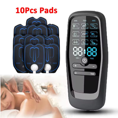 EMS Eletric Professional Muscle Stimulation USB Physiapy Tens Unit Machines Pulse Impulse Mini Full Body Massager 6 Modes