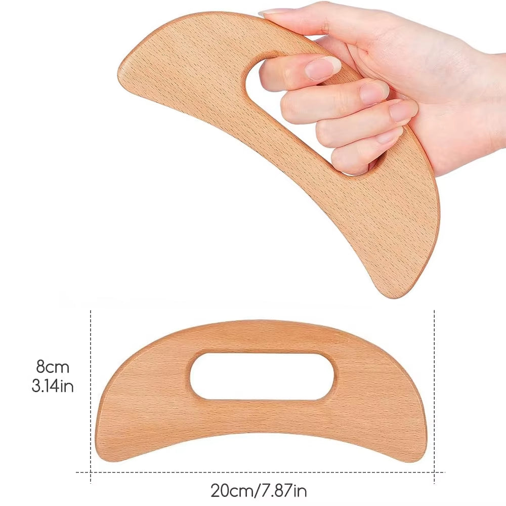 Wood Therapy Massage Tools for Body Shaping,Anti Cellulite Lymphatic Drainage,Professional Wooden Massage for Waist Sculpting