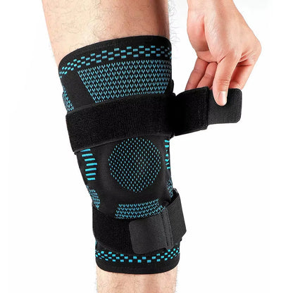 Knee Brace Support Compression Sleeve with Side Stabilizers and Patella Gel for Knee Pain Meniscus Tear ACL MCL Injury Recovery