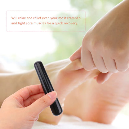 Obsidian Massage Tool Massaging Scraping Massage Tool Acupuncture Therapy Treatment Stick (Black) Acupuncture Stick