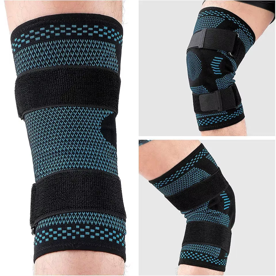 Knee Brace Support Compression Sleeve with Side Stabilizers and Patella Gel for Knee Pain Meniscus Tear ACL MCL Injury Recovery