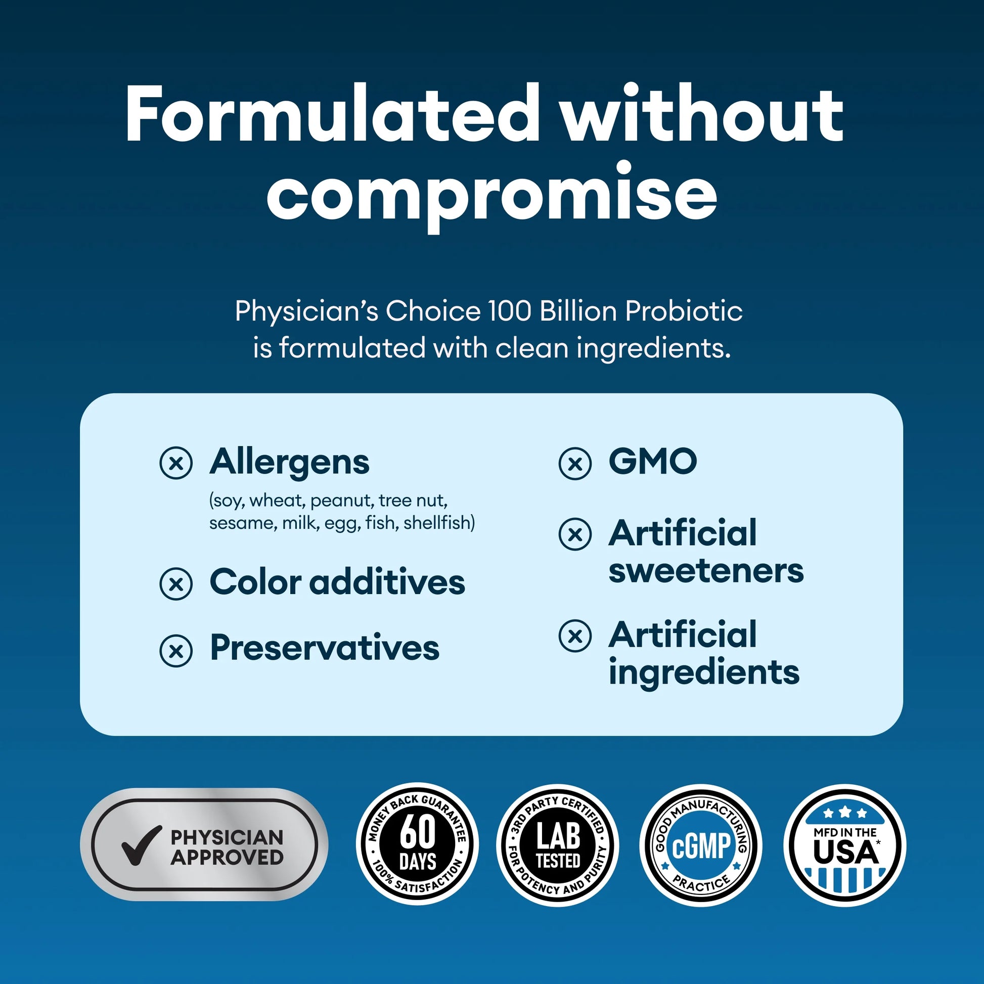 Physician'S Choice 100 Billion Advanced Probiotic Supports Occasional Constipation, Diarrhea, Gas & Bloating - Probiotics for Women & Men, 30Ct