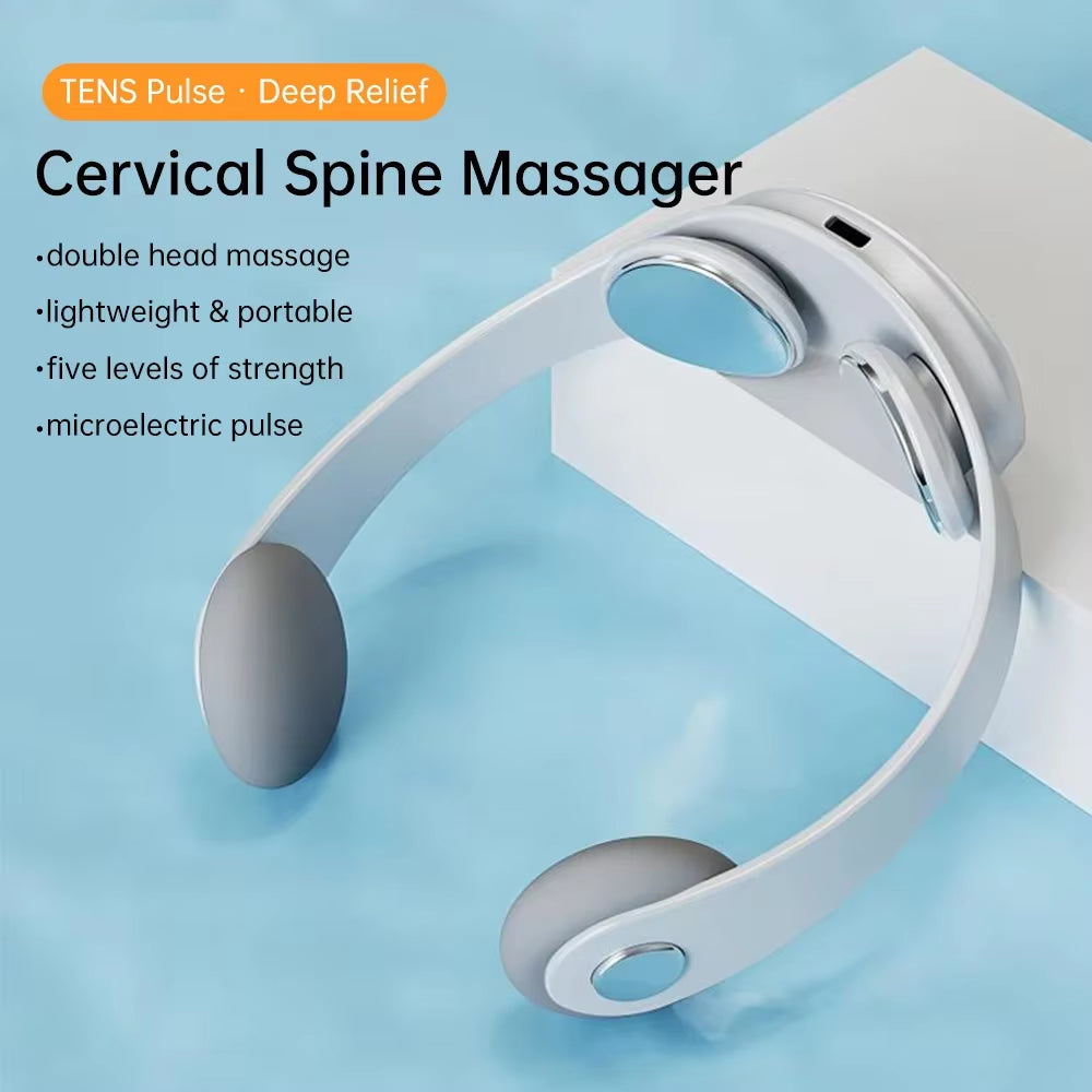 Intelligent Cervical Spine Electric Pulse Massager Relieves Shoulder Neck Pain Neck Fatigue Releases Pressure Massage Machine