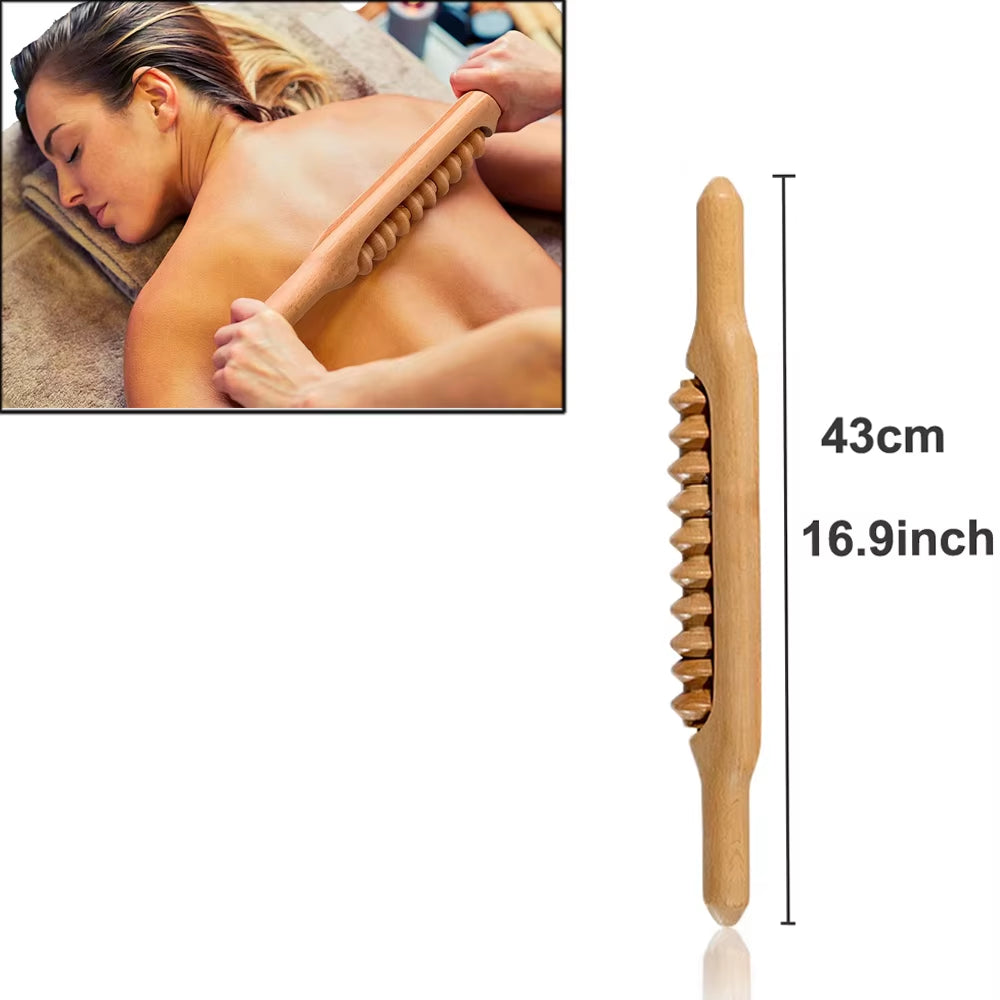 Wood Therapy Massage Tools for Body Shaping,Anti Cellulite Lymphatic Drainage,Professional Wooden Massage for Waist Sculpting