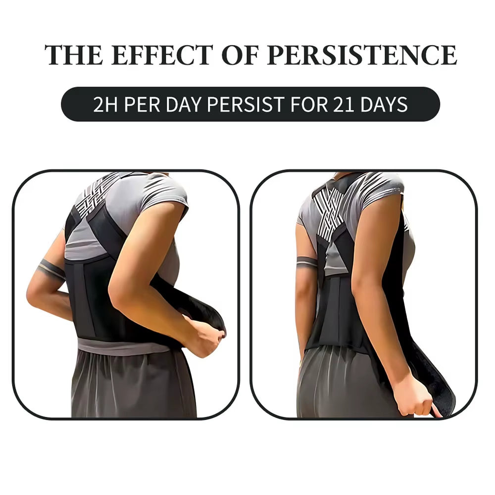 Back Brace Posture Corrector for Women and Men, Shoulder Straightener Adjustable Full Back Support Upper and Lower Pain Relief